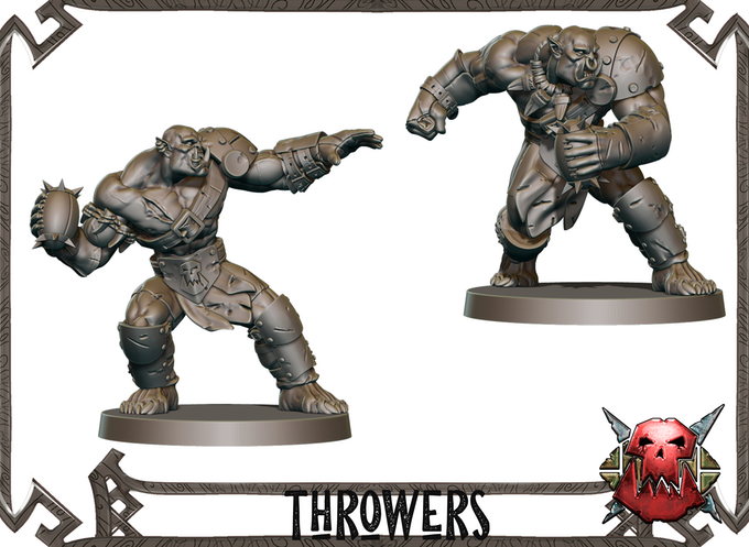 Orc Team Throwers - Willy Miniatures