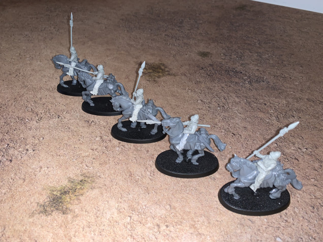 Couldn’t wait to build these. 5 man rough rider squad using horses from the Warhammer Empire pistoleers kits and Victoria Lamb miniatures ‘Victorian’ rough rider conversion kit