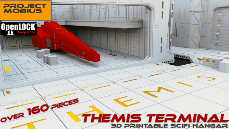 3D Printable Scifi Hangar - Themis Terminal [OpenLOCK]