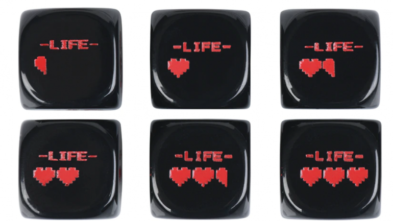 Legend of Zelda Inspired Pixel Heart Dice