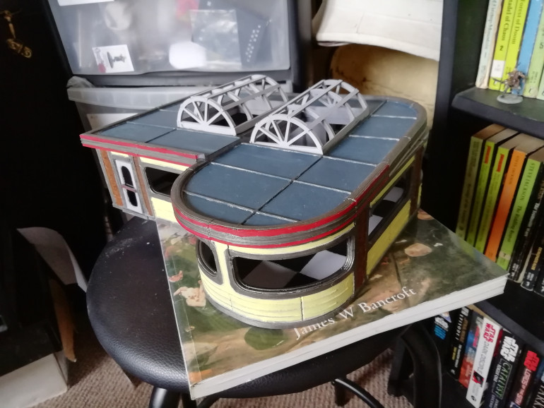 Paint work so far using the colour schemes from the game as a guide