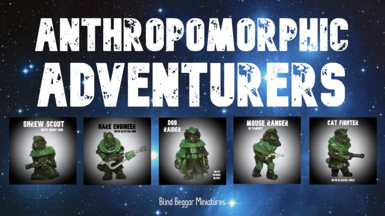 Anthropomorphic Adventurers: White Metal Sci-Fi Miniatures