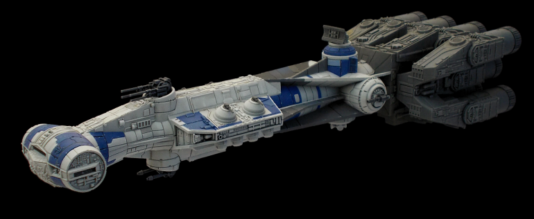 The LIBERATOR - converted and repainted CR90 Corellian Corvette for X-wing Miniatures