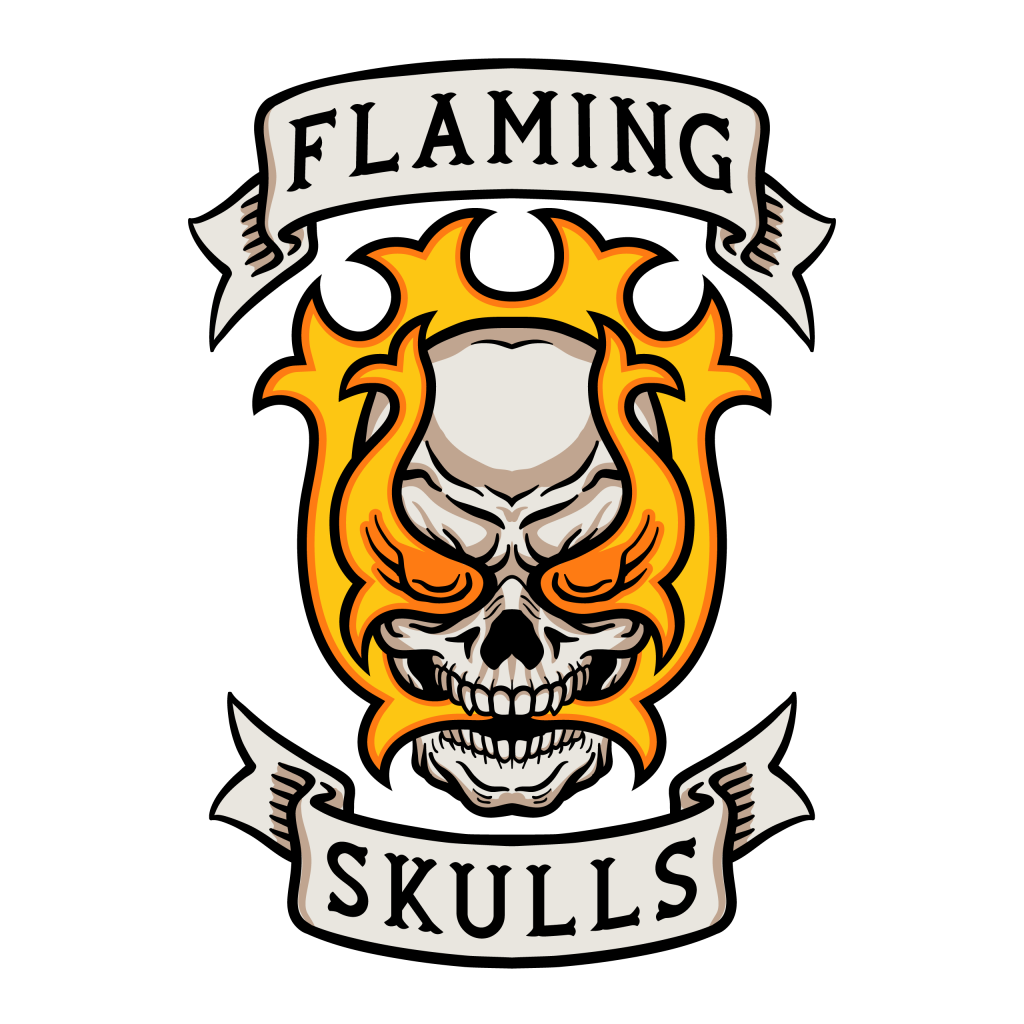 Flaming Skulls Logo