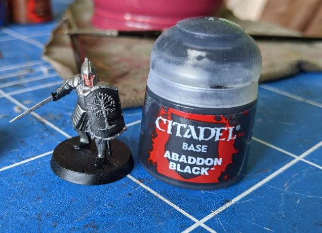 4. Touching up the black (mainly on the shields)