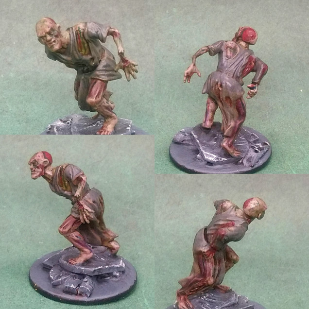 One of my zombies using Mantic Games ghoul parts for variety