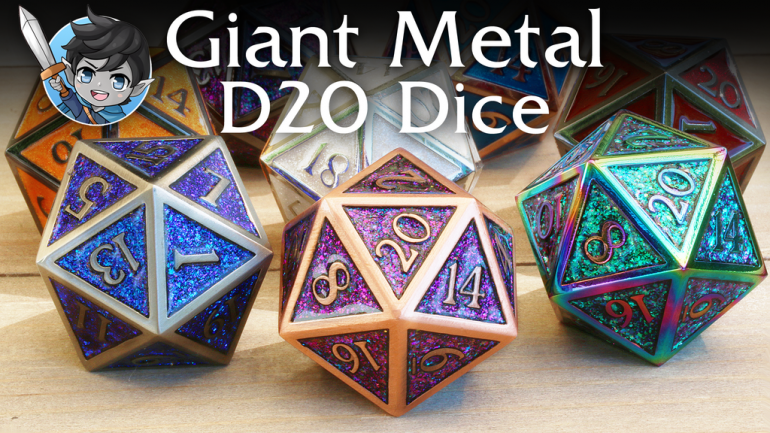 Giant Metal D20 Dice