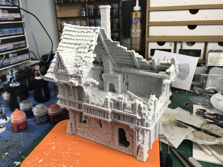 Buildings from printable scenery