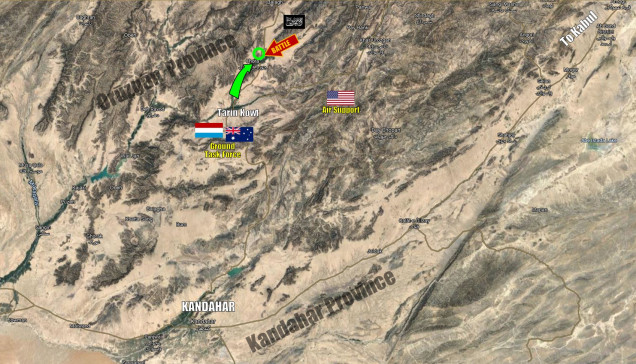 A section of the Orūzgān Province, south-central Afghanistan, 2006.  Here, a force of Dutch and Australian foces tangled with Taliban elements in the Chora Valley, north of Kadahar.  The Australian part of this campaign was Operation Perth, which we'll be taking a small look at in today's stream.