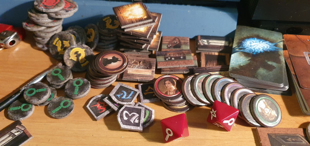 as with any FFG product you get a small mountain of tokens