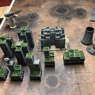 more buildings printed and painted