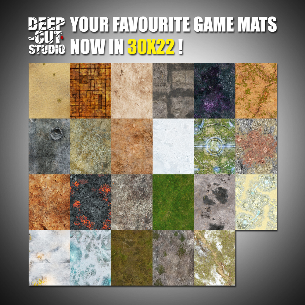 30x22 Game Mats - Deep Cut Studio