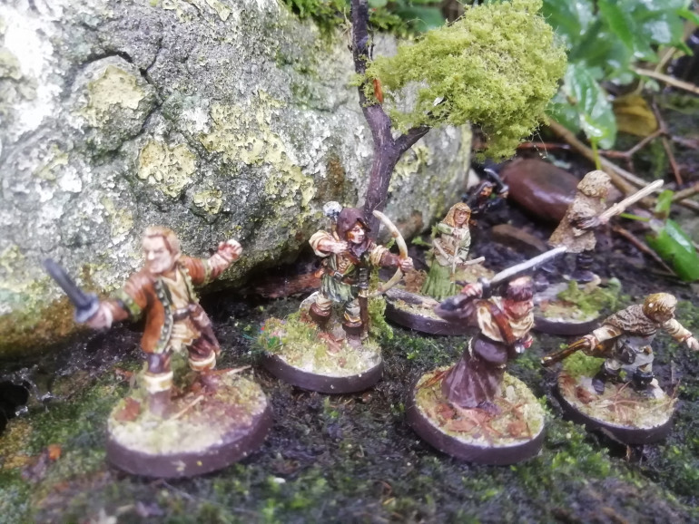 Busy day painting these up. Spent more time on the bases than usual. Had to get them out in the garden