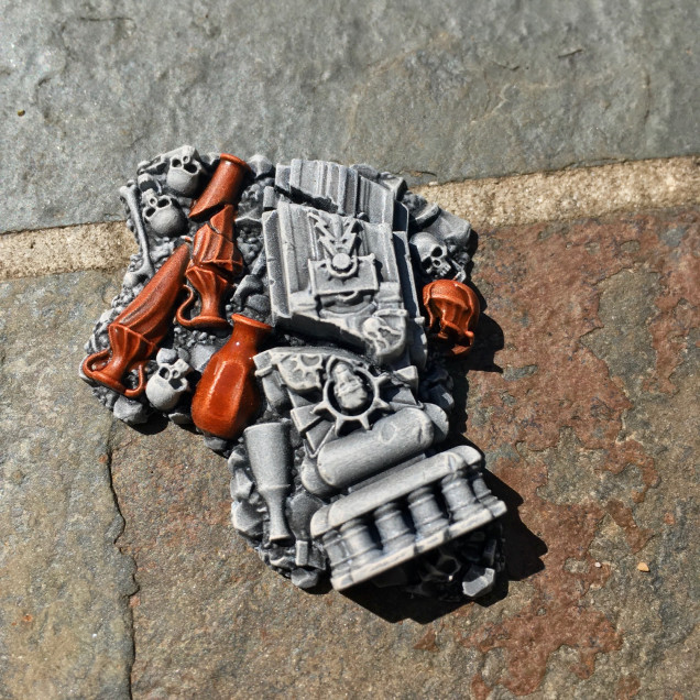 Here, I've applied Gryph-hound Orange Contrast on all the Terracotta/brick elements