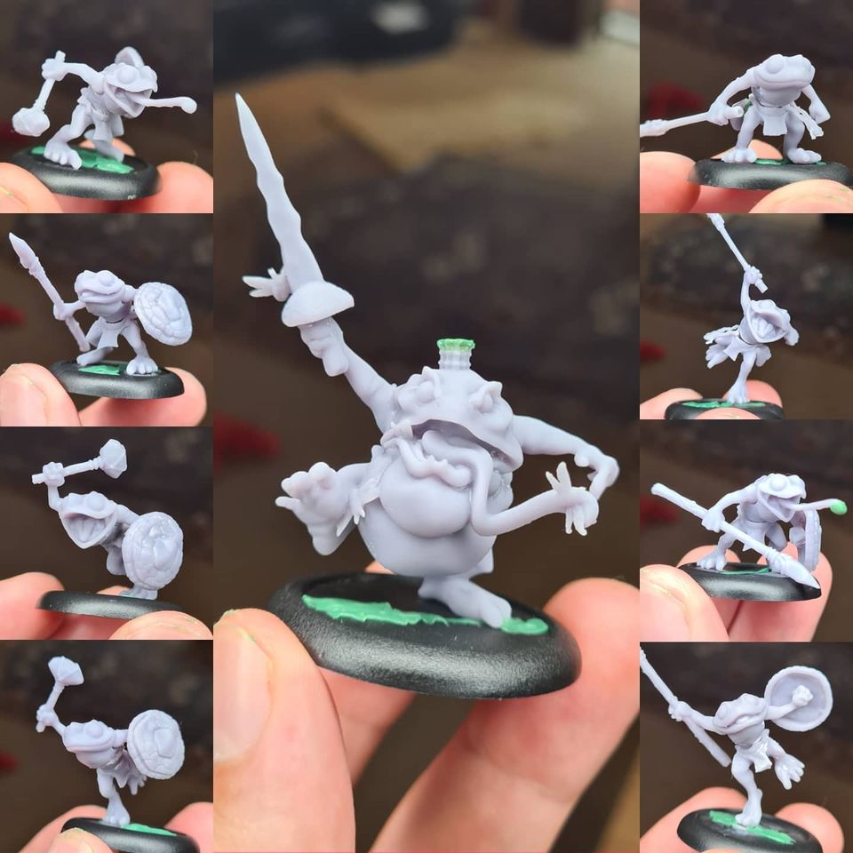 Frog Prince & Bullywugs - Warploque Miniatures