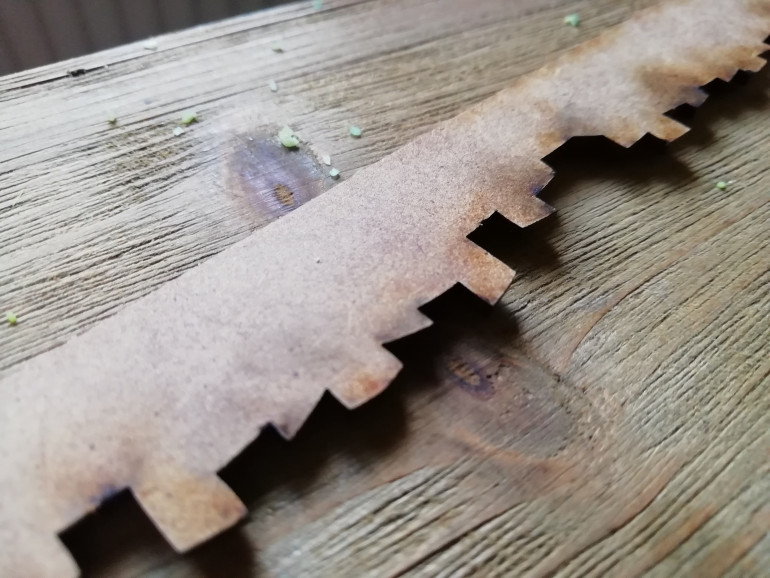 The individual pieces went together very quickly and the leftovers come in some nice jagged pieces that I want to use to add some rubble to the tiles