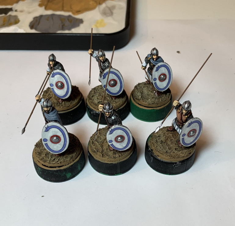 Milites Group Two sporting their new shields - just final basing to go!