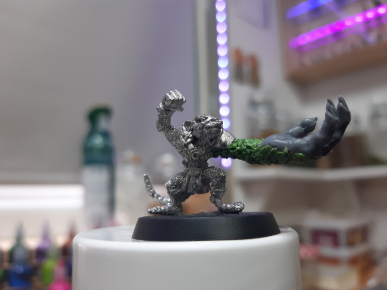 Green stuffed to make it look furry.