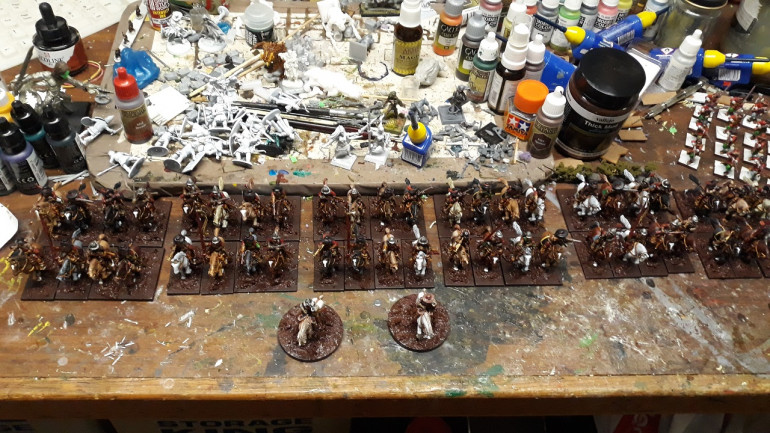 Vallejo Brown Mud onto the cavalry bases