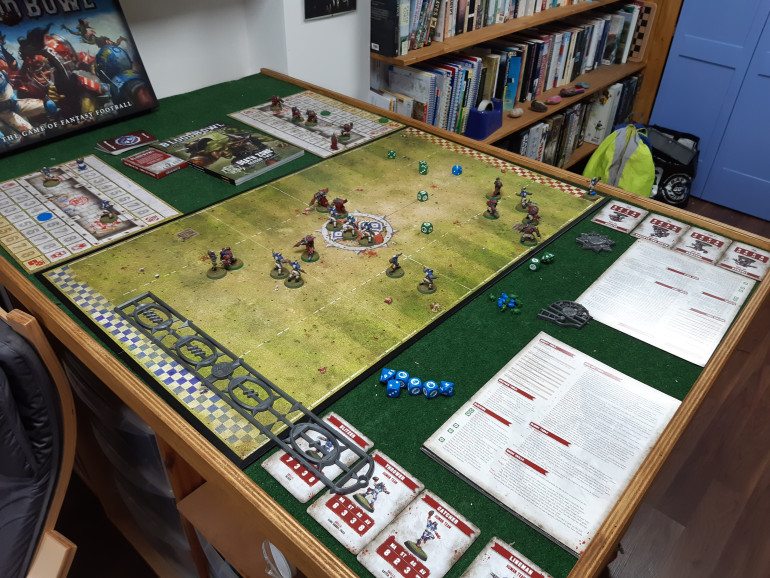 Touch down!!! go me. refreshing the rules getting ready to get my daughter to give me a game.