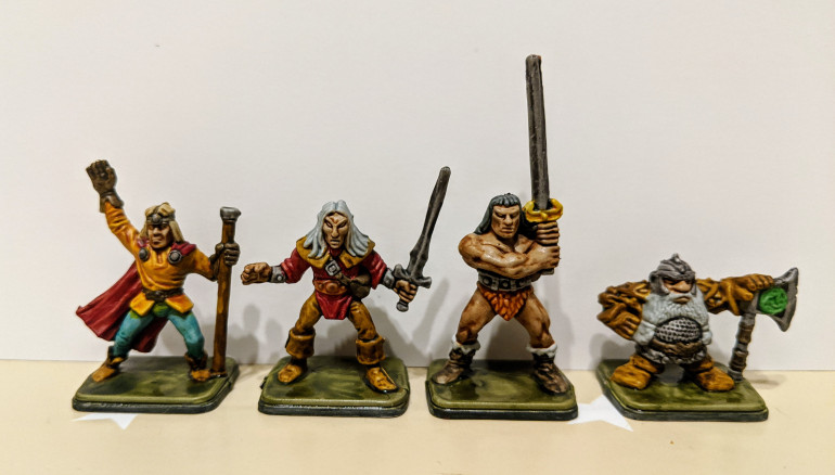 Heroes painted and battle ready.