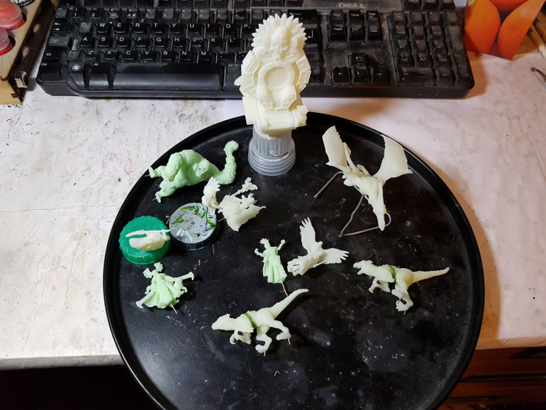 I also assembled my 3D printed Amazons by Titan Forge for Bloodfields.  A little green stuff was needed and is drying before I tidy it up.  I still need to print them some bases