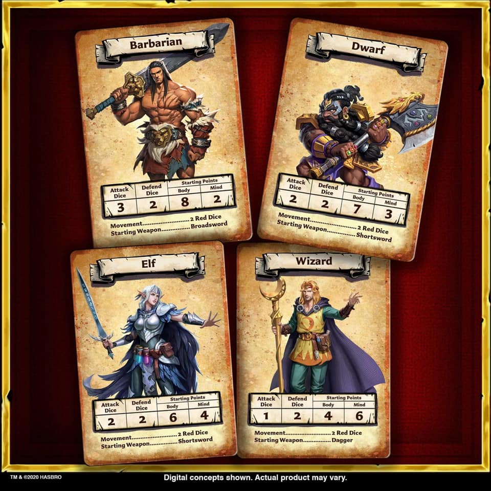 HeroQuest Character Cards