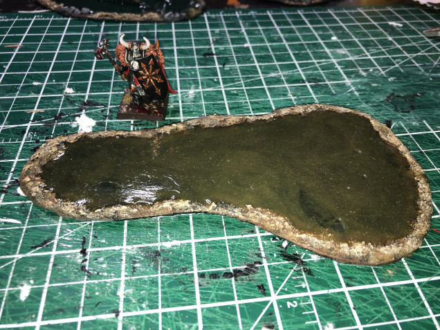 Epoxy mixed with Death World Forest: starting to look like a swamp! 