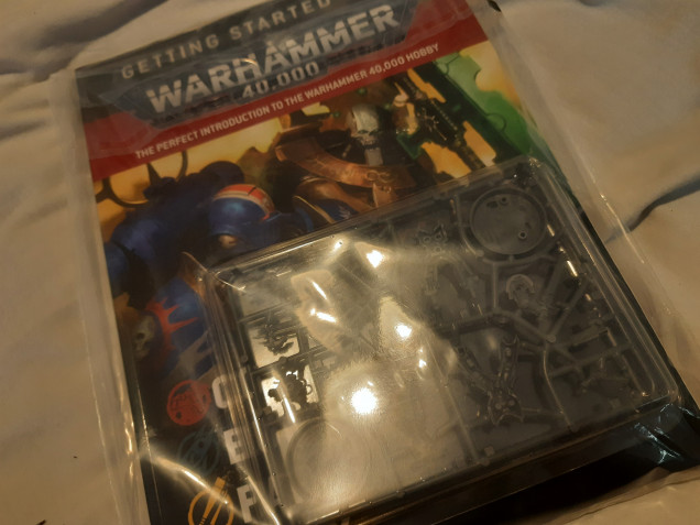 This was the prize... a Getting Started With Warhammer 40,000 booklet