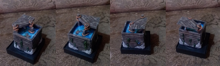 Boards done, seaweed done, water started and dead fish set