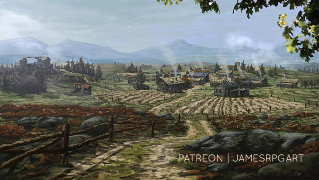 Phandalin, as seen when approaching from the Triboar Trail