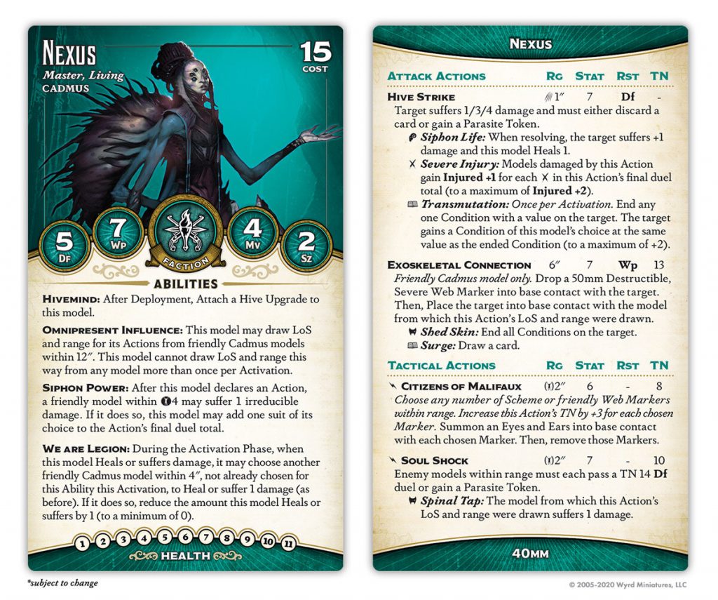 Nexus Cards - Malifaux