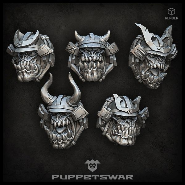 Samurai Orc Heads - Puppets War