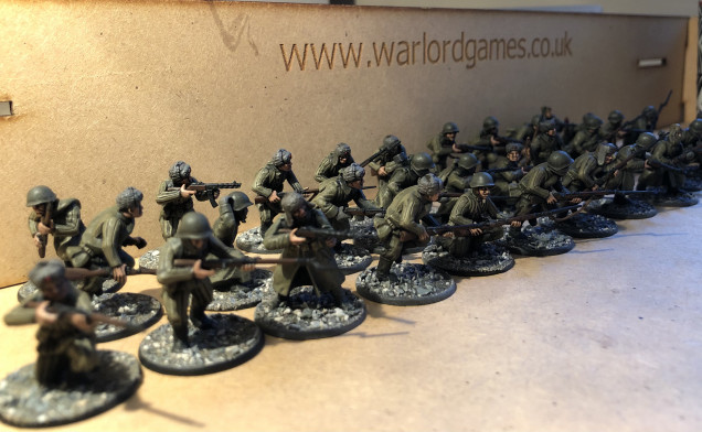 Around half of the Soviet infantry from the box are complete! 