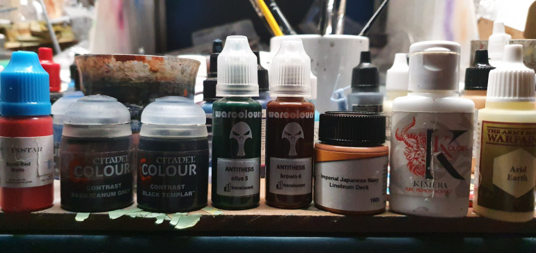Paints used for the jagers