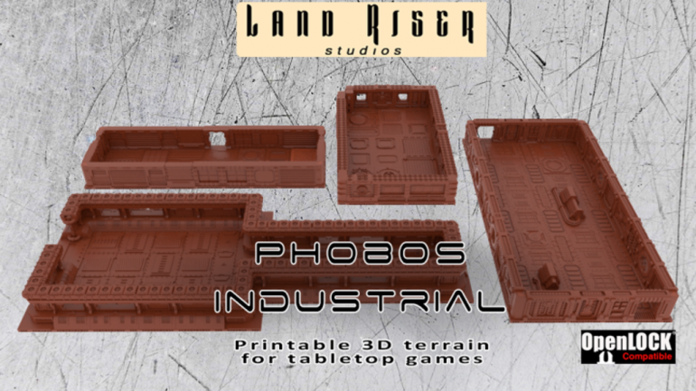 Phobos Industrial: Printable OpenLOCK Sci-Fi Scenery