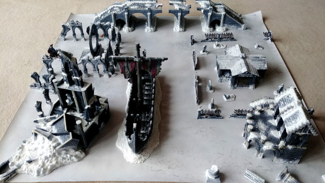 Draakar, unusual piece of terrain but good in breaking lines of sight and useful in one of the scenarios from the first expansion to the game. I actually preferred Roman trireme, but couldn’t be bothered to design one (and at the time Thingiverse offered nothing like that. 