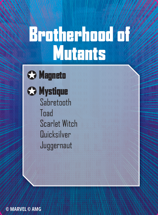 Brotherhood Of Mutants - Marvel Crisis Protocol