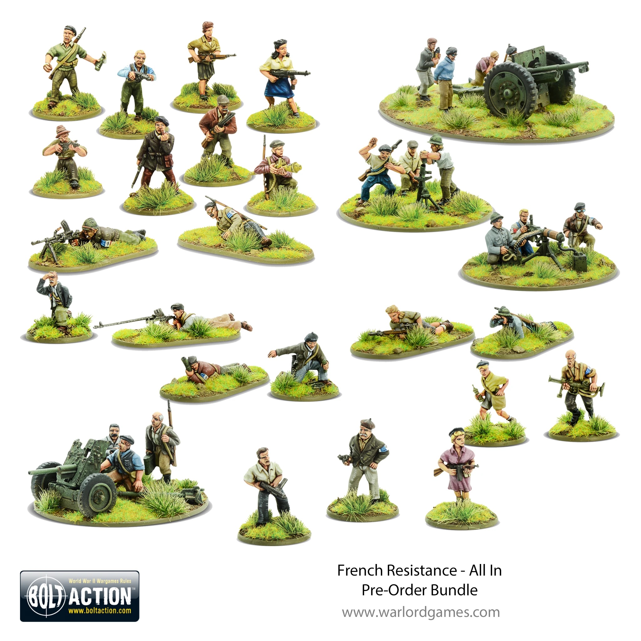 Warlord Games Bolt Action French Resistance   mortar team 