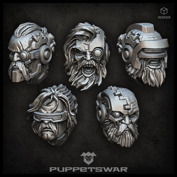 Techno Viking Heads #1 - Puppets War