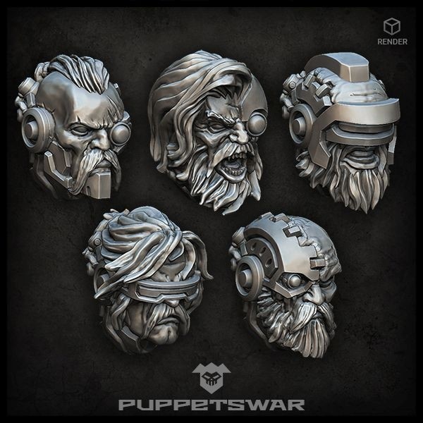 Techno Viking Heads #2 - Puppets War