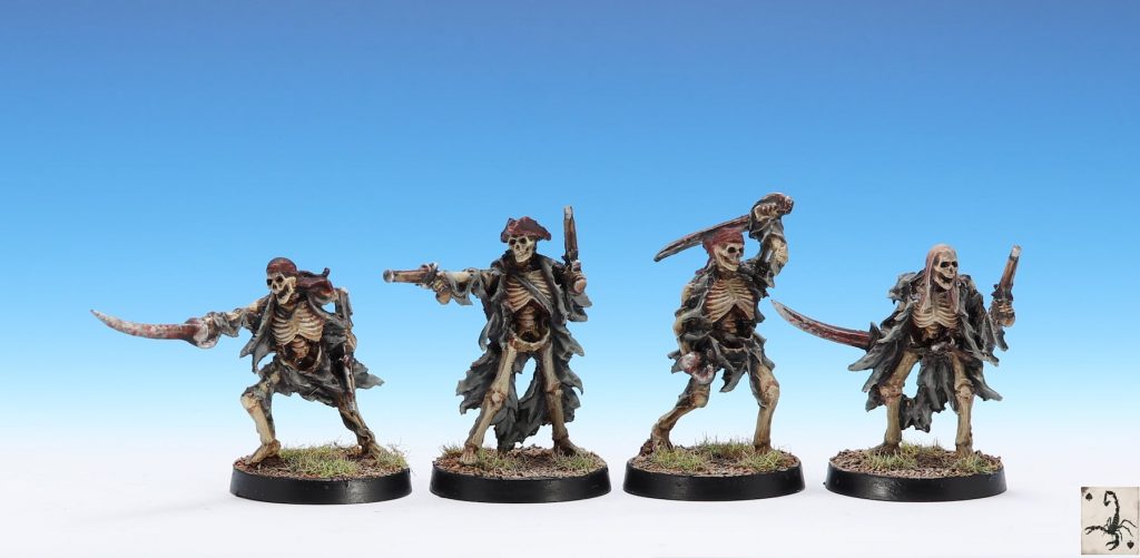 Undead Pirates 4 Painted - Black Scorpion Miniatures