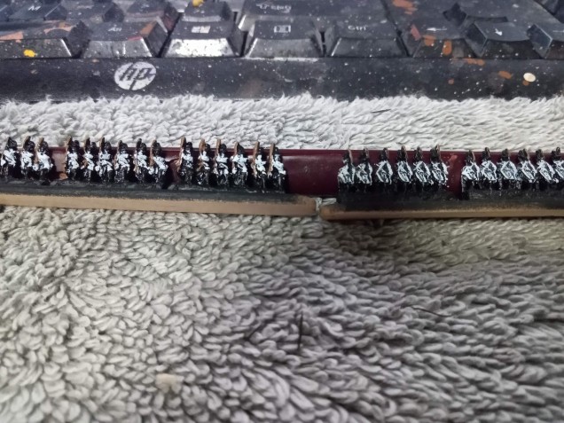 The Muskets are done with Steel Legion Drab, coming in from the top with a very fine brush then turn over and repeat.