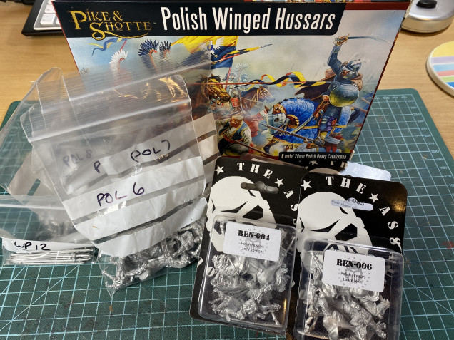 My first excited purchases of Polish Winged Hussars - Warlord, TAG  and Foundry.