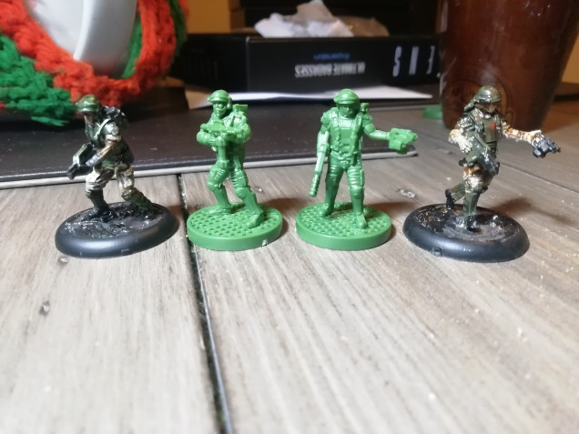 The marines are a little smaller than the prodos versions but I don't think it would stop me mix and matching