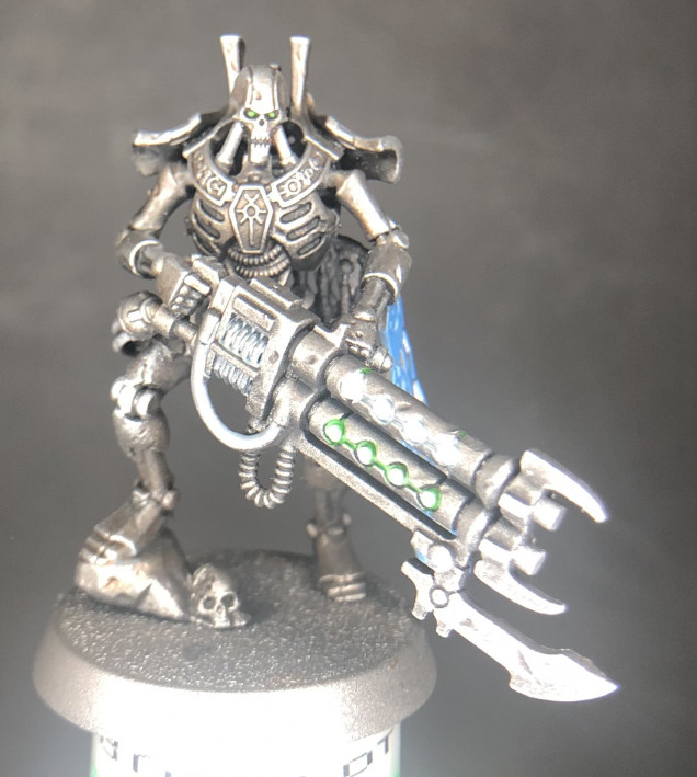 This is how the Necron looked at first so this is the first picture I took.  The lighting was not great as it was taken at night.