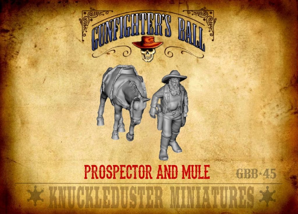 Prospector & Mule - Knuckleduster Miniatures