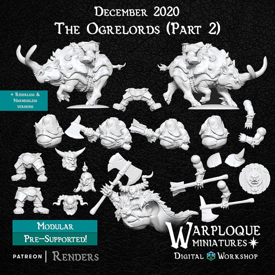The Ogrelords Part Two Bitz - Warploque Miniatures