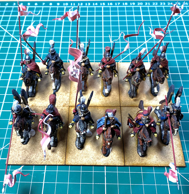 Hussars glued to MDF bases from Warbases.