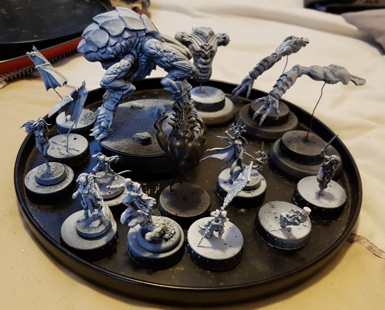 My tray of recently primed minis